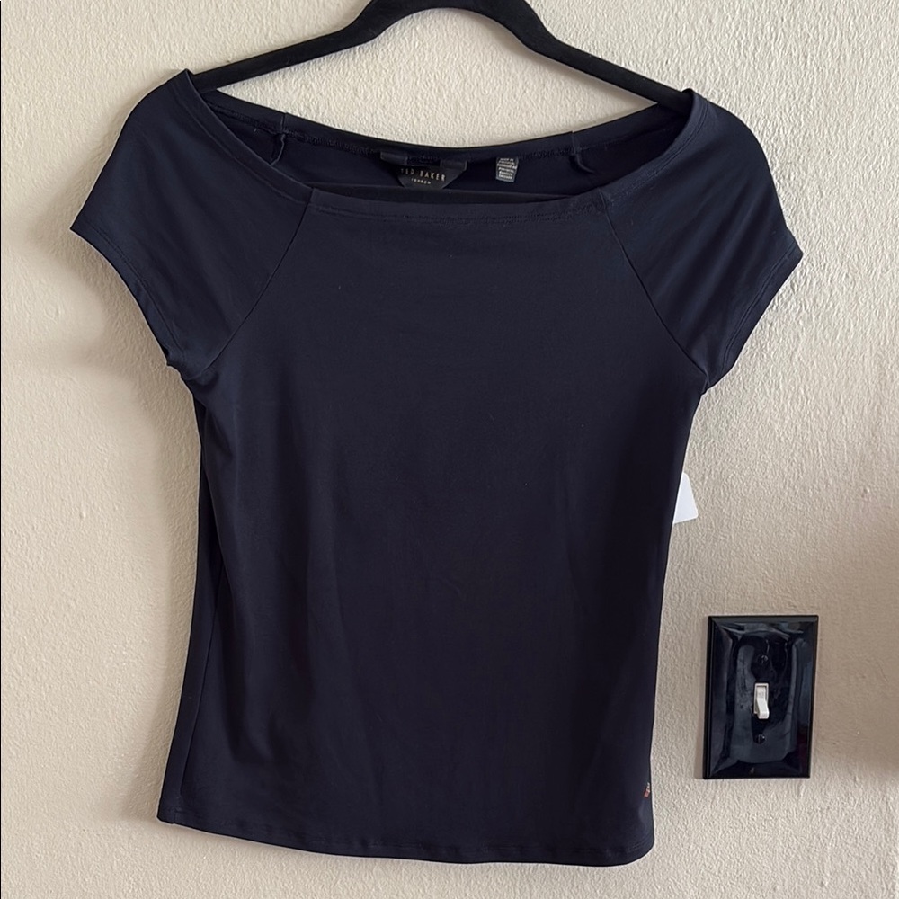 Ted Baker Blue Fitted Short Sleeve T-Shirt